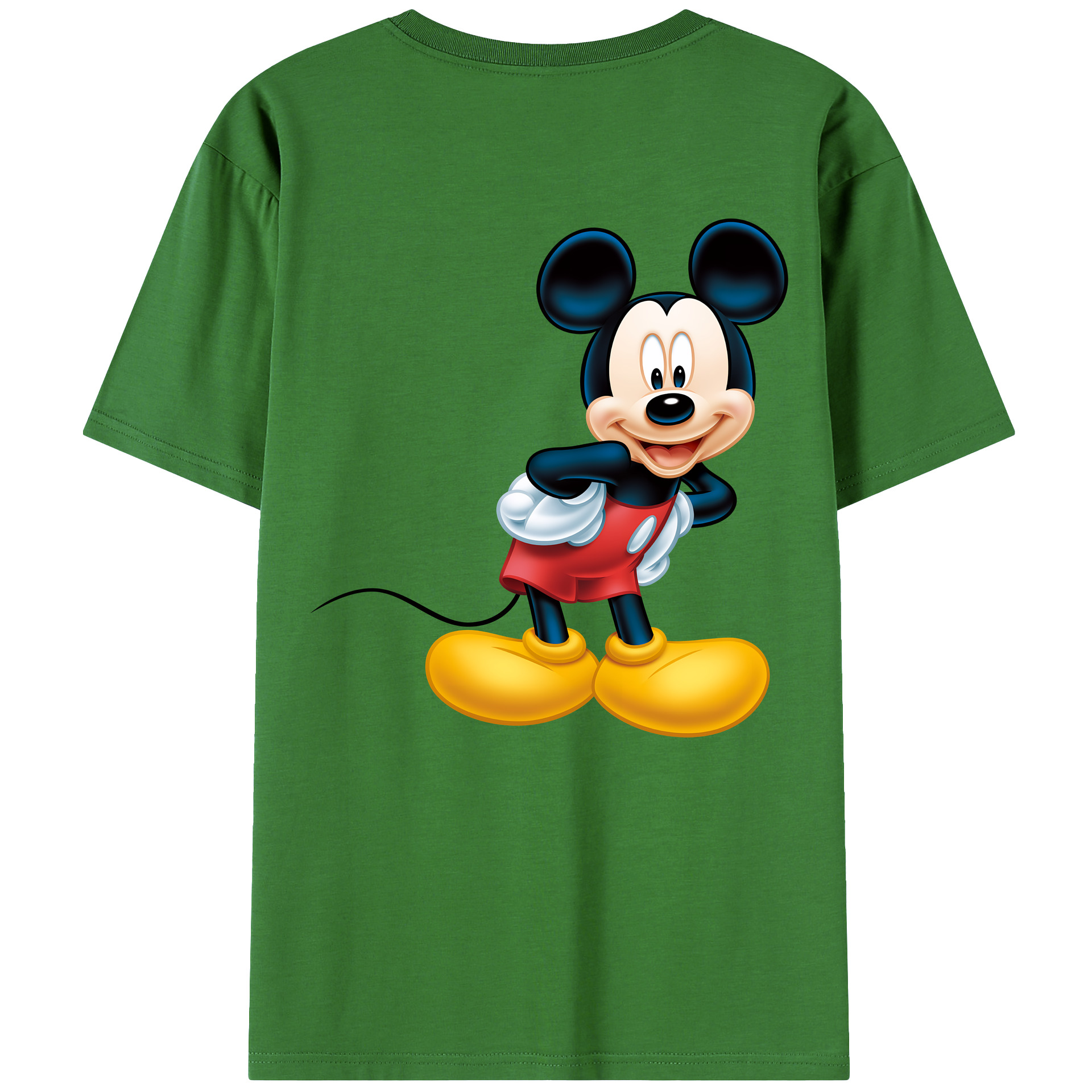 ミッキーマウス Mickey Mouse レディース半袖Tシャツ(バックプリント)